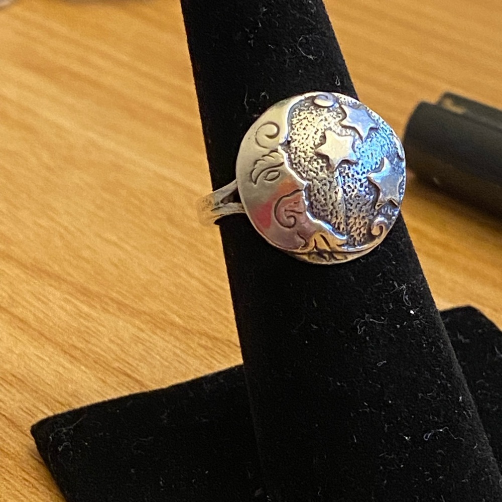 Lovely man in the moon Silver ring